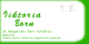 viktoria born business card
