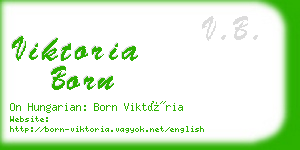 viktoria born business card